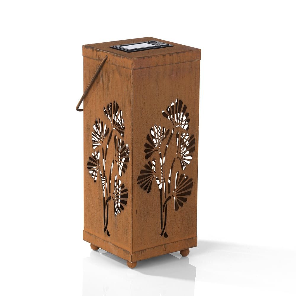 EASYmaxx Dekosäule, Solar Dekosäule Rostoptik 26 cm