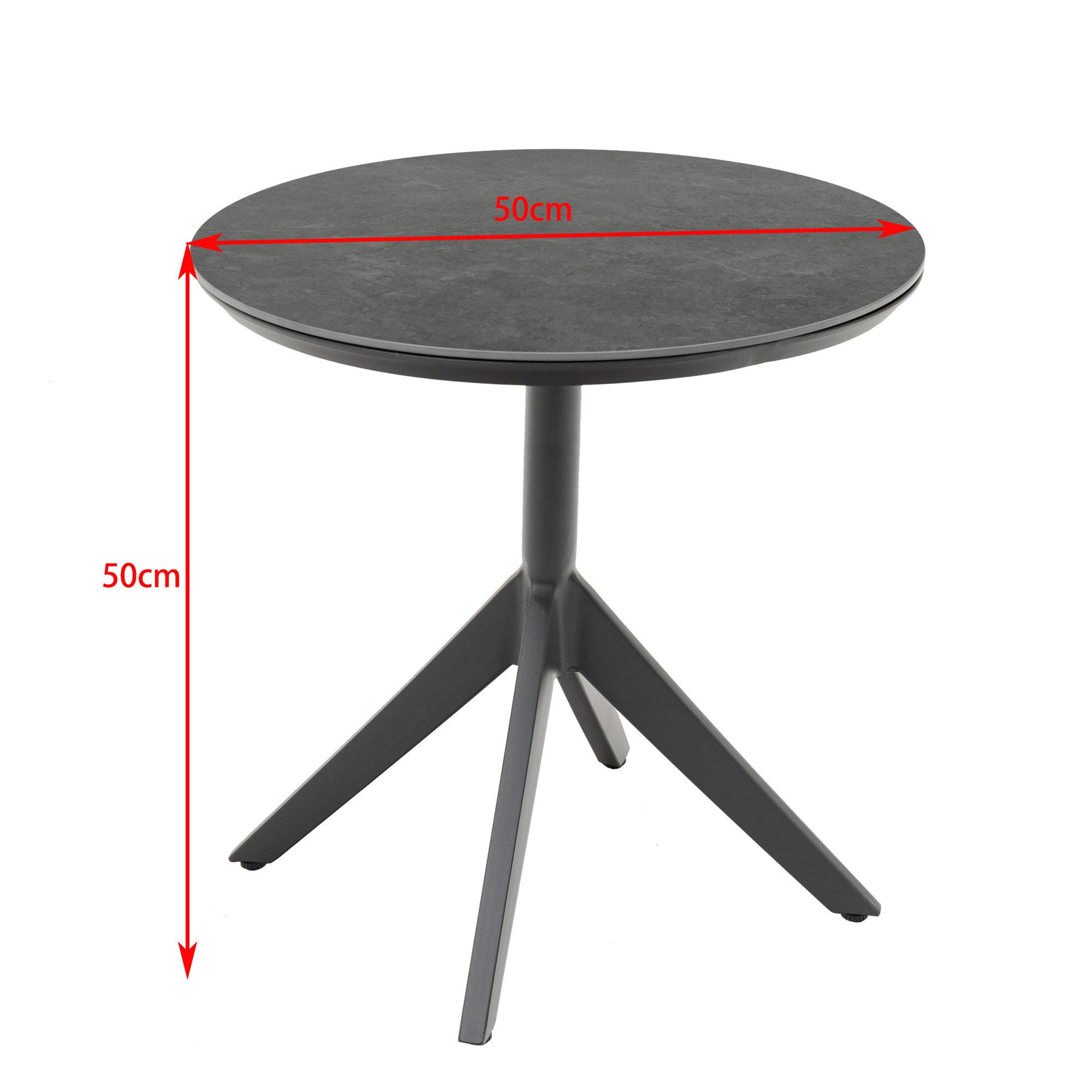 MANDALIKA Garden Gartentisch Premium Aluminium Beistelltisch Madri Indoor und Outdoor