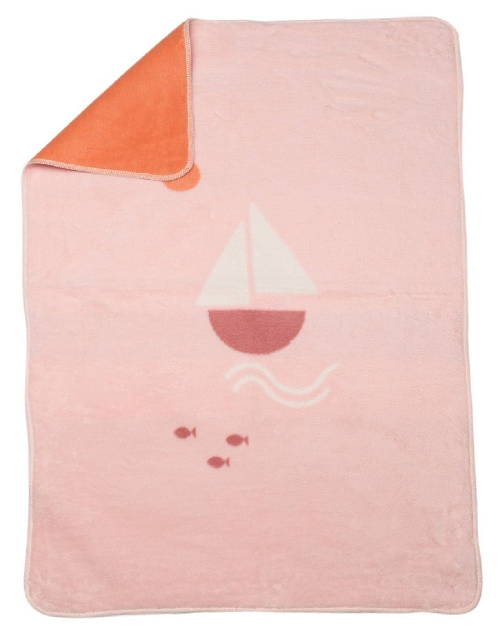 Babydecke Maja 'Segelbote' 75 x 100 cm, DAVID FUSSENEGGER