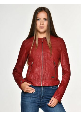 Куртка кожаная с eleganten отстрочкой ...