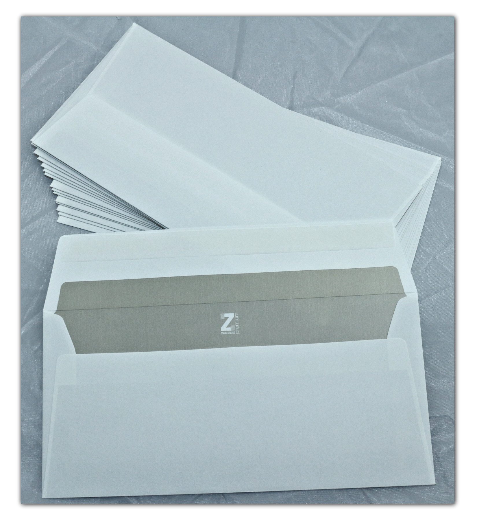 LYSCO Briefpapier SET GOHRSMÜHLE Premium Briefpapier DIN A4 + GOHRSMÜHLE Briefumschlag, Umschläge gefüttert, Rechteck-Verschluss, creme ohne Wasserzeichen