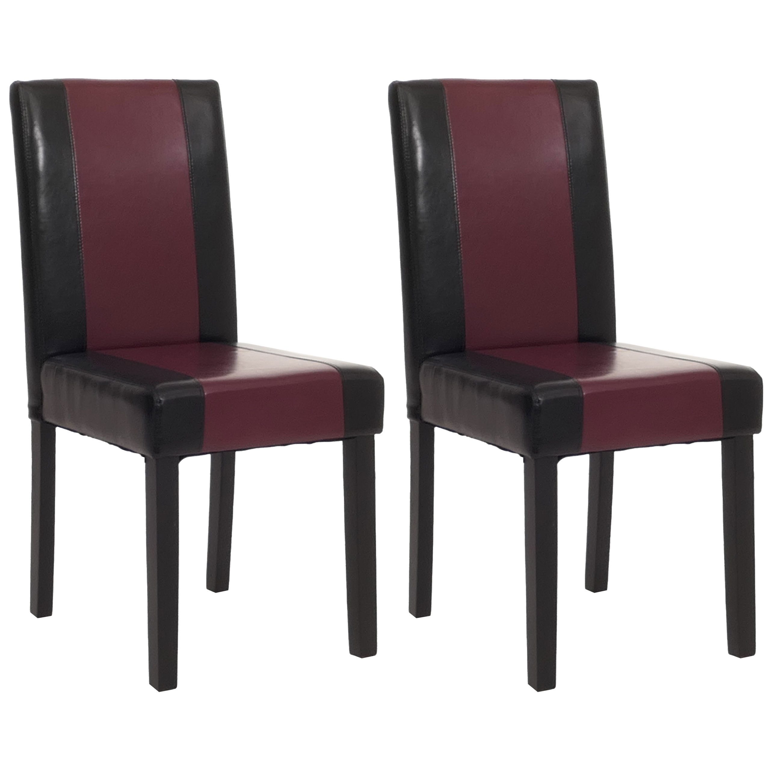 MCW Esszimmerstuhl Littau Kunstleder 2er-Set Kunstleder Schwarz Helle Beine günstig online kaufen