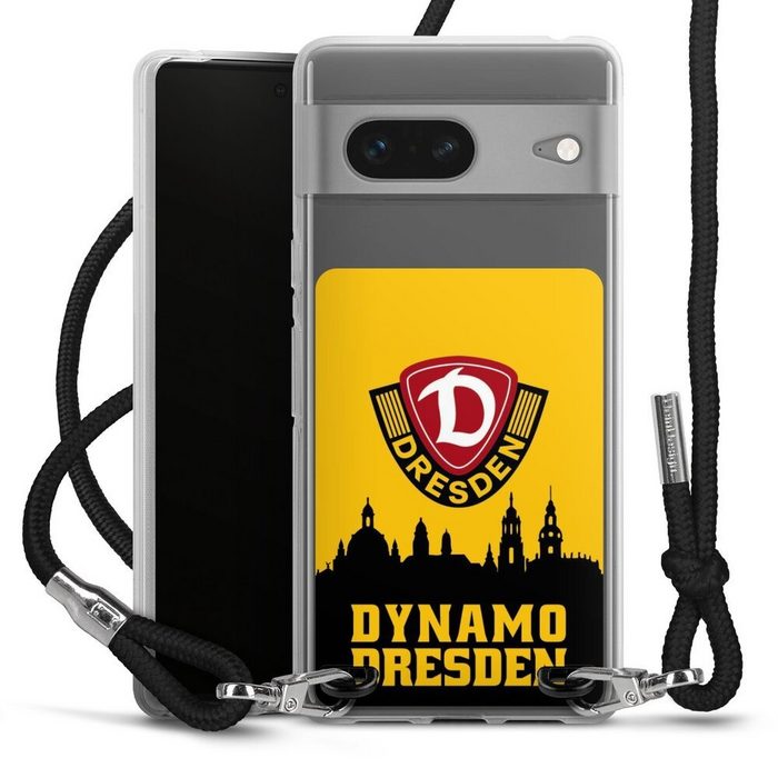 DeinDesign Handyhülle SG Dynamo Dresden Skyline SGD Dynamo Silhouette Dresden Google Pixel 7 Handykette Hülle mit Band Case zum Umhängen