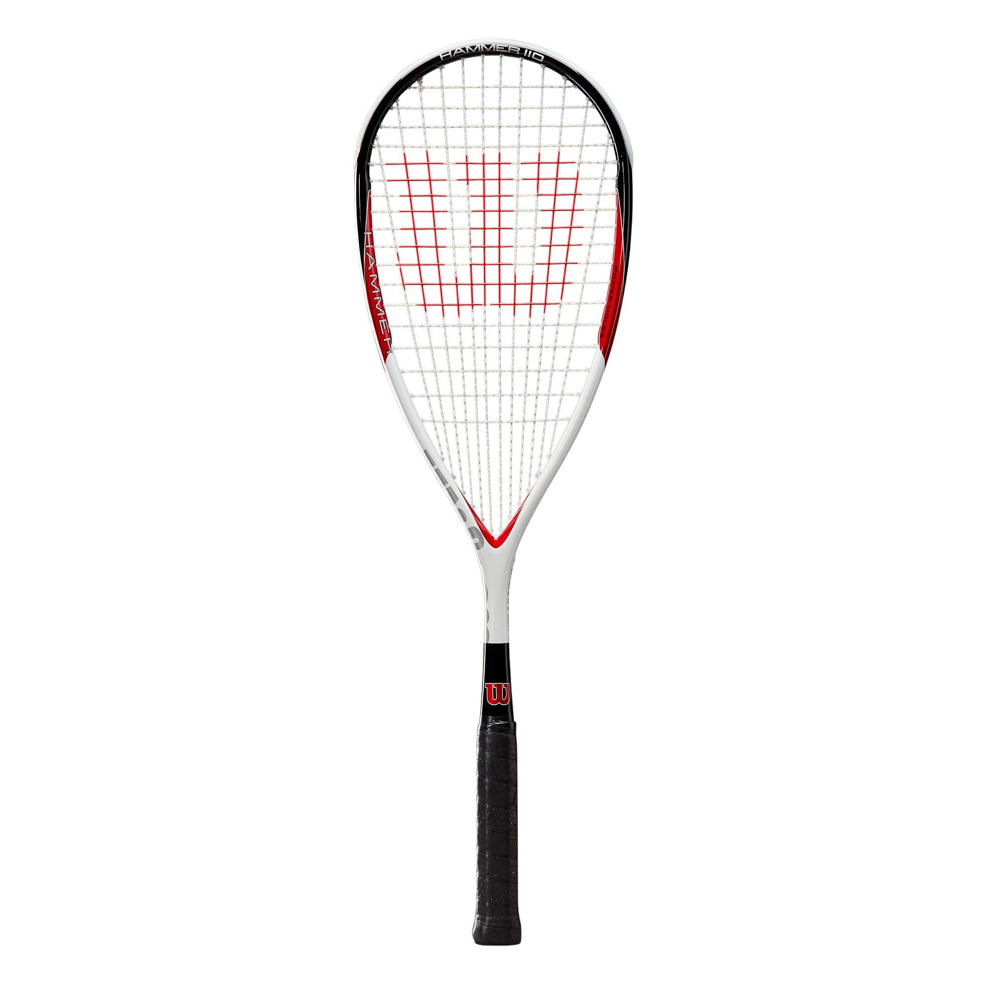 Wilson Squashschläger Hammer 110 (110g/grifflastig) weiss - besaitet