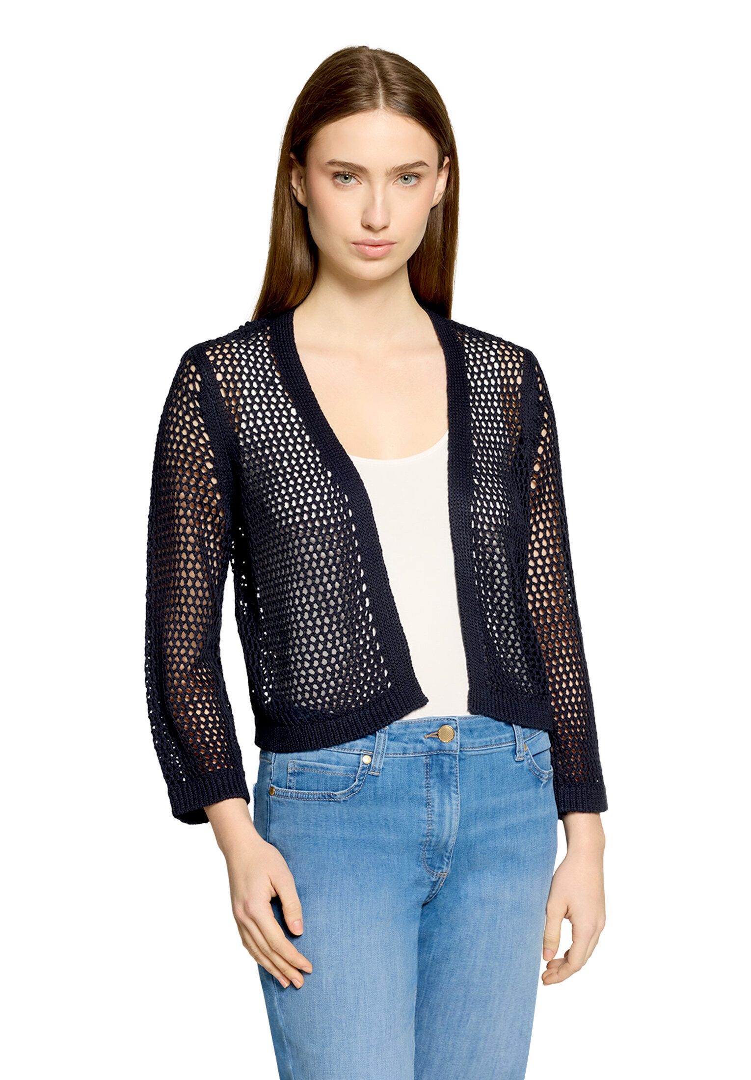 Betty Barclay Strickjacke Damen mit Lochmuster (1-tlg)