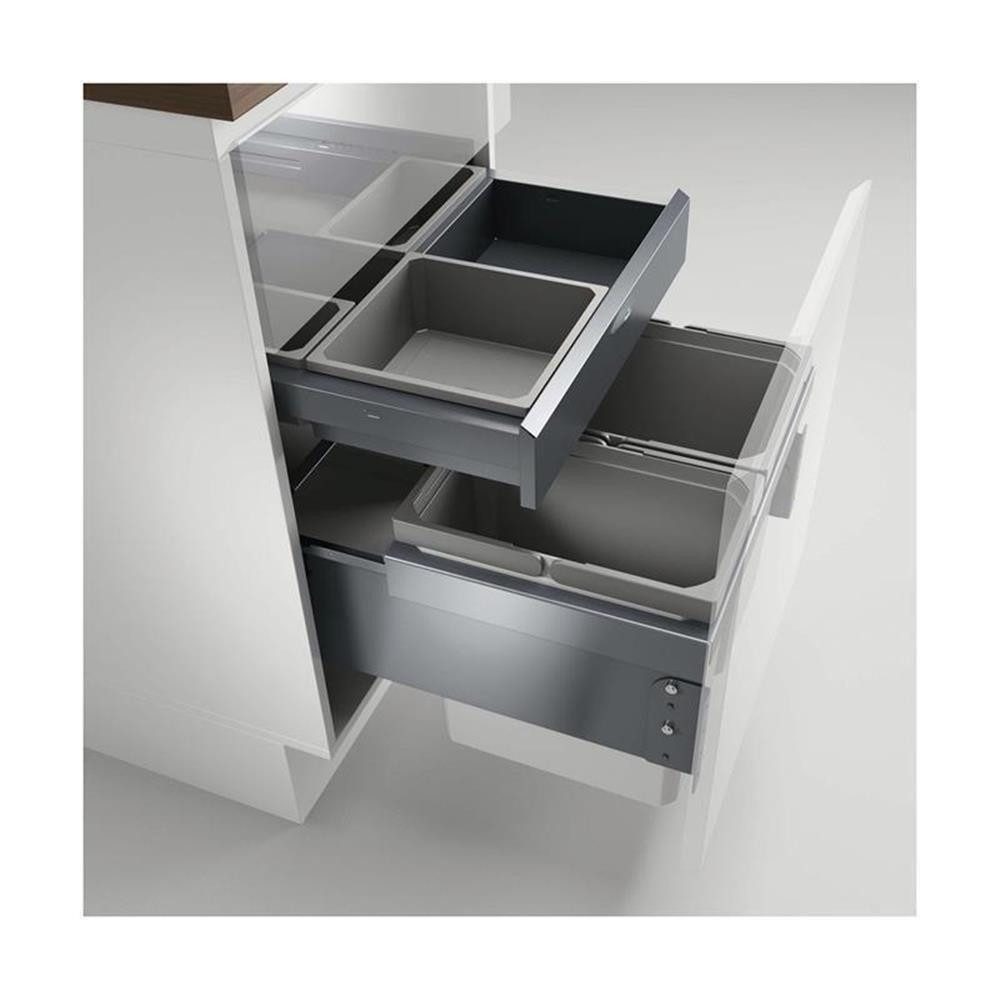 Naber Mülleimer Cox® Base 360 K/500-2 mit Base-Board, Abfallsammler für Frontauszüge