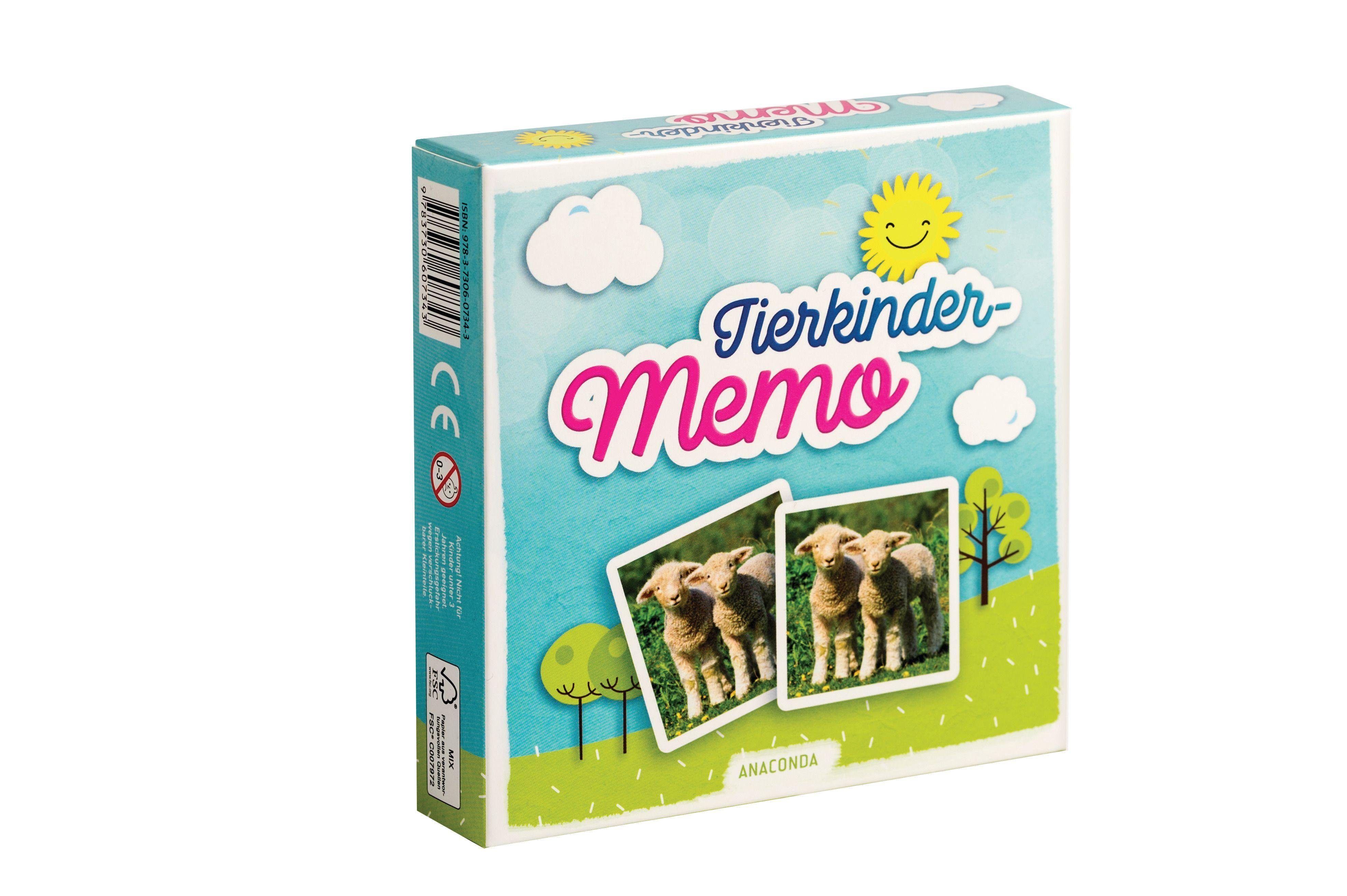 Anaconda Verlag Spiel Tierkinder-Memo