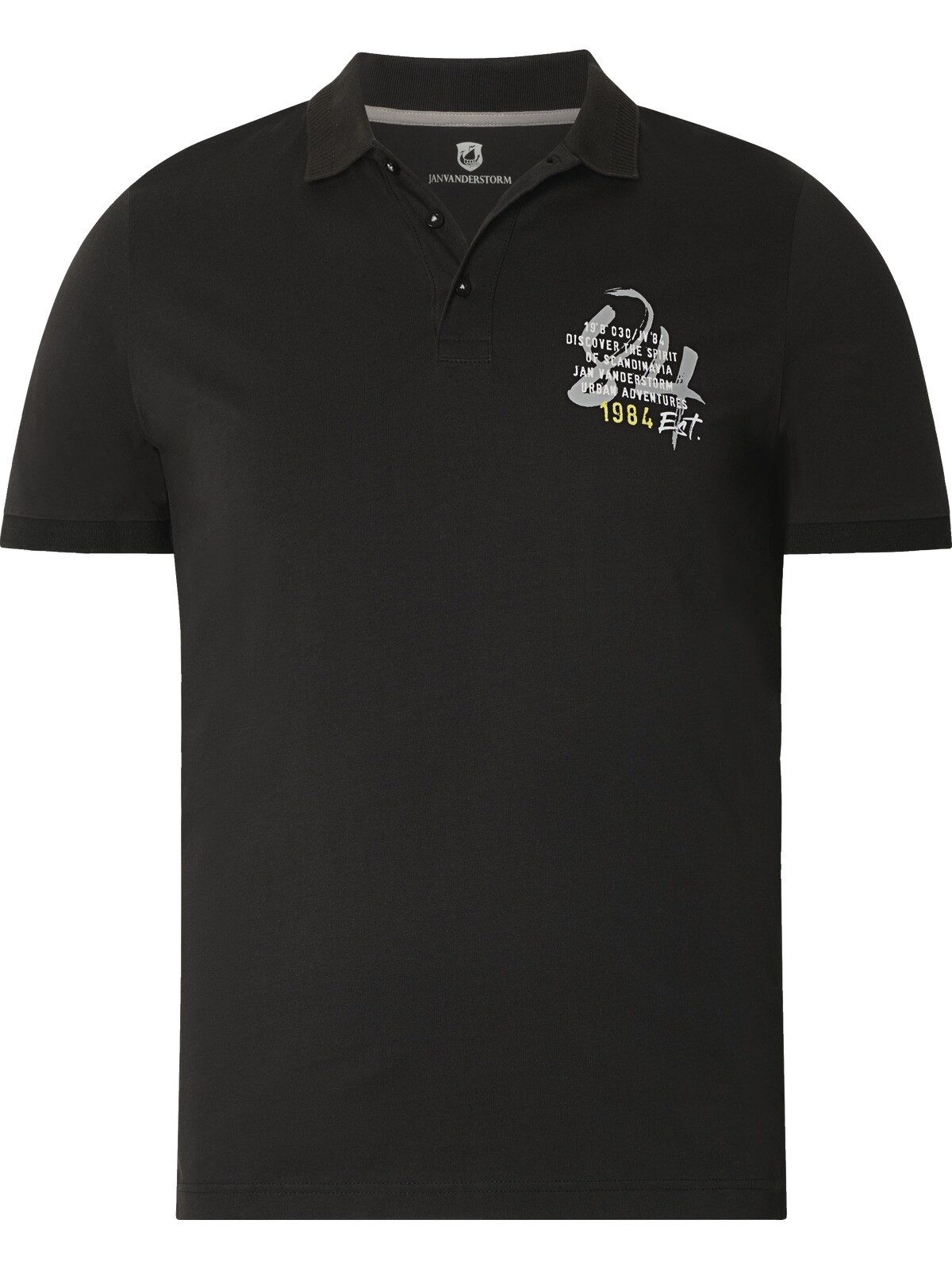 Jan Vanderstorm Poloshirt MAUNOR mit Schlitze & Ärmelbündchen – Bild 3 von 4