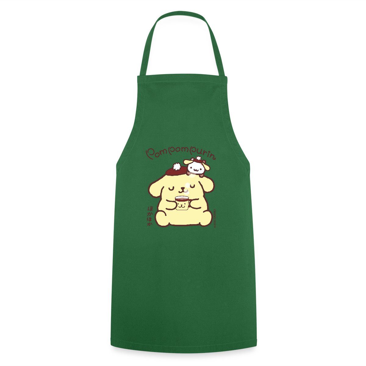 Spreadshirt Kochschürze Pompompurin Trinkt Kaffee Mit Muffin Kochschürze, (1-tlg)