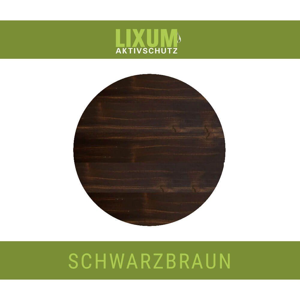 LIXUM Holzschutzlasur 100% & LIXUM Lasur - universell biologische BIO Schwarzbraun natürliche Holzschutz