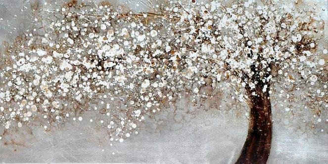 Home affaire Ölbild »Albero«, Gemälde, handbemaltes Bild auf Leinwand, Motiv Baum, 80x40 cm, Wohnzimmer, romantisch
