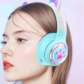 Diida Kopfhörer, Bluetooth-Kopfhörer,Gaming-Headset,Kabellose Kopfhörer Over-Ear-Kopfhörer (Atmungslicht, Sprechfunktion, Musikunterstützung)
