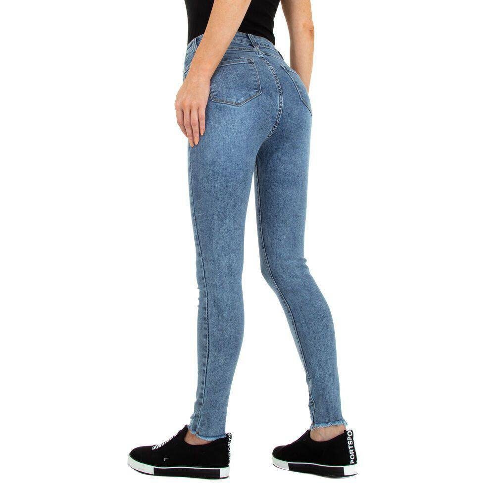 Skinny-fit-Jeans in Hellblau Ital-Design Freizeit Damen Jeans Skinny Jeansstoff Stretch