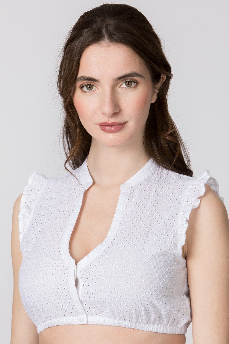 Stockerpoint Dirndlbluse Dirndlbluse - MELANIA - weiß
