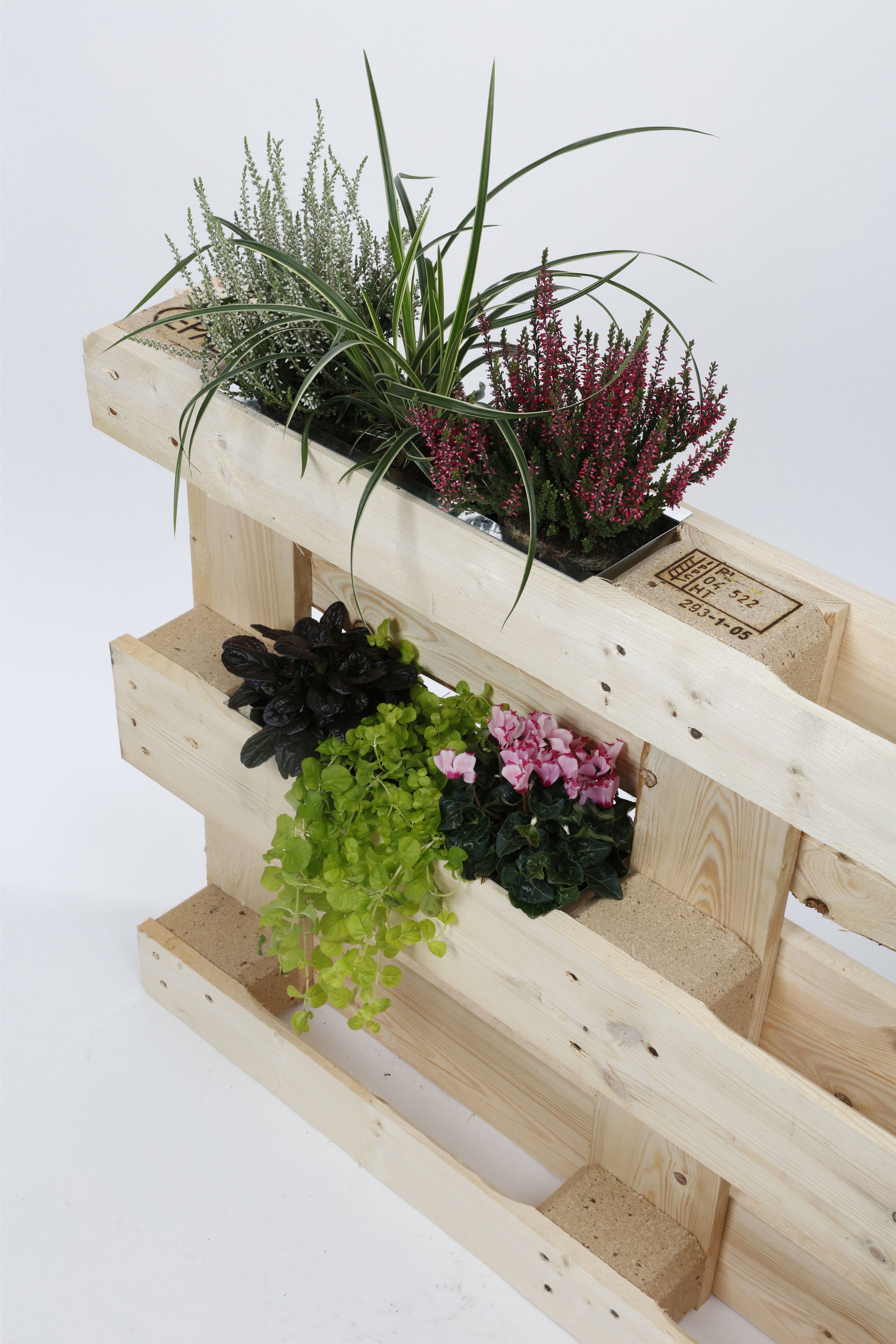 sesua Blumenkasten Zink Pflanzkasten f. Europalette Metall verzinkt 39x13x9cm Blumentopf (4 St)