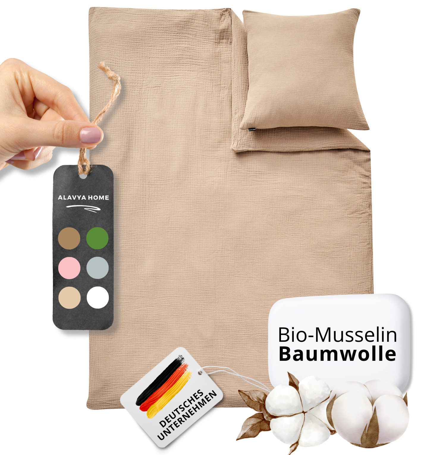 Alavya Home® Babybettwäsche 2-teiliges Bettwäsche - günstig online kaufen