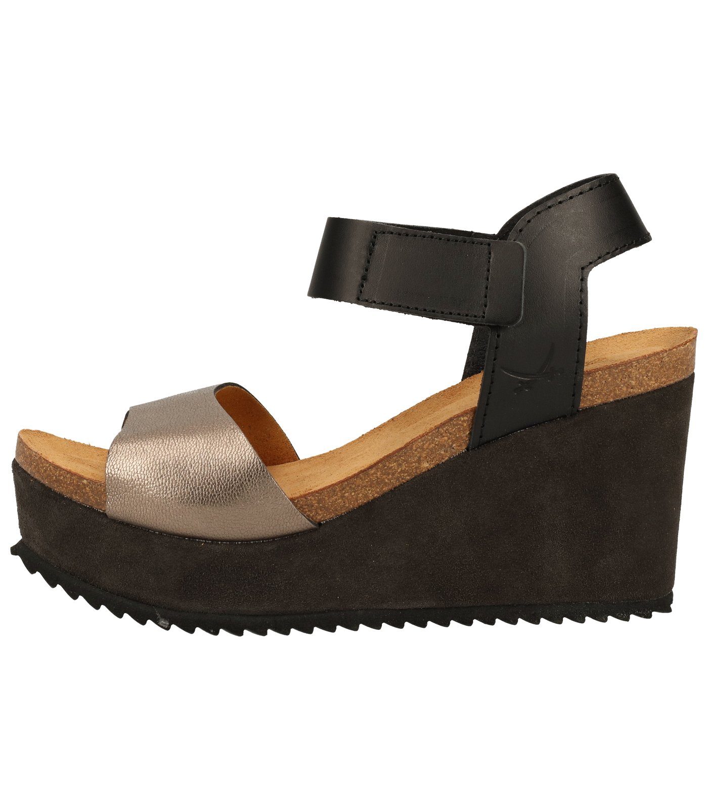 Sansibar Sandalen Leder High-Heel-Sandalette, Absatzform: Keilabsatz / Wedge