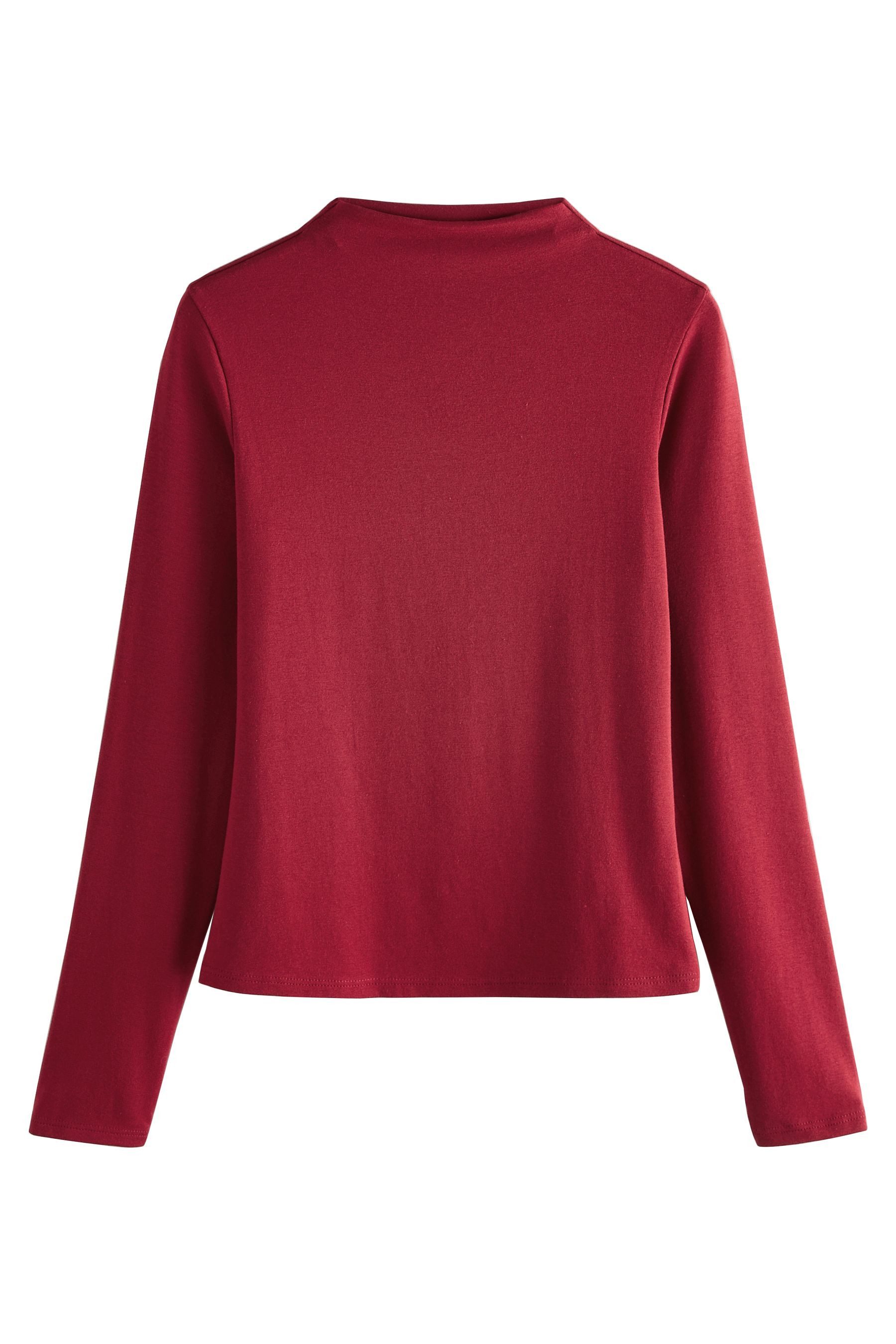 Langarmshirt Langärmeliges Oberteil mit Mock-Neck