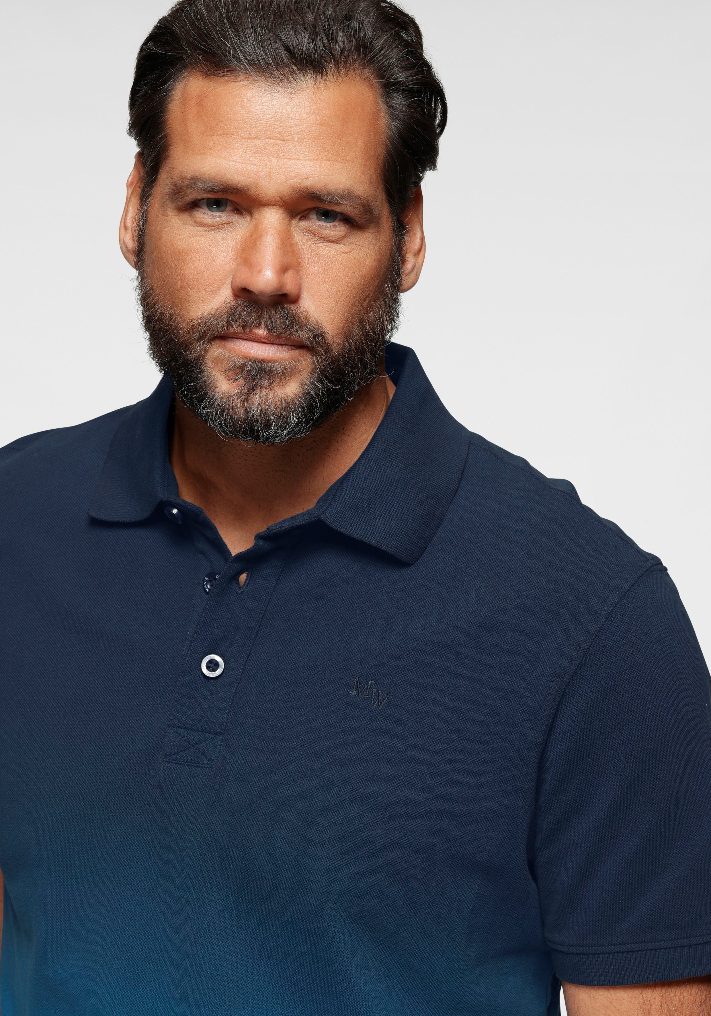 Man's World Poloshirt Kurzarm, mit Polokragen, aus Piqué-Stoff, mit stilvoller Stickerei – Bild 4 von 5