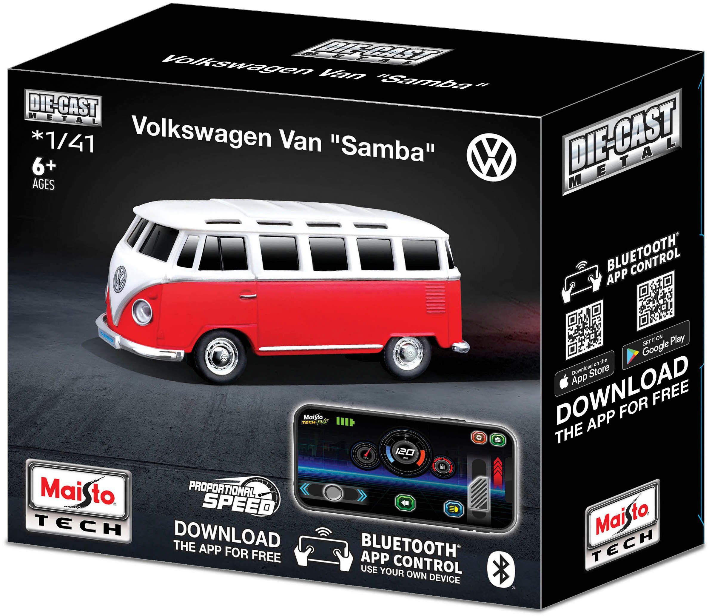 Maisto Tech RC-Bus VW T1 Samba, BLUETOOTH 5.0, mit Licht