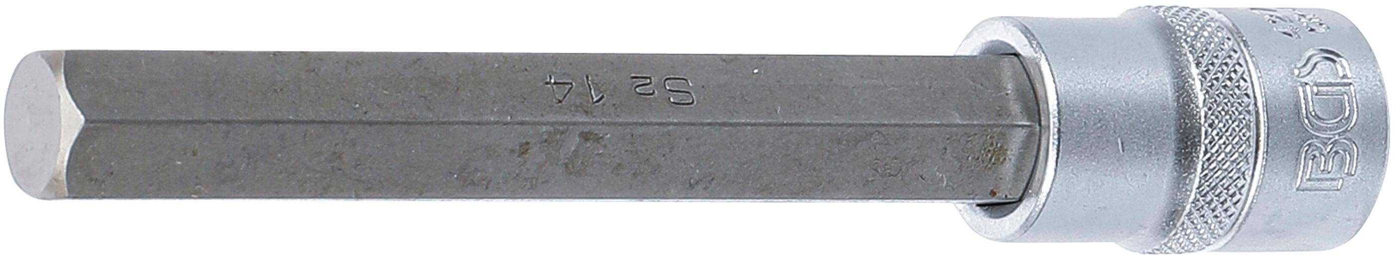 Länge 12,5 mm, mm Innensechskant BGS Antrieb 14 Sechskant-Bit technic Bit-Einsatz, mm (1/2), Innenvierkant 140