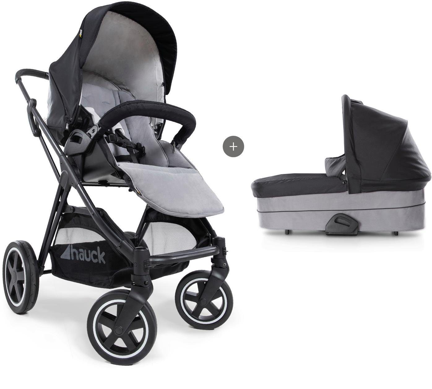 Hauck Kombi-Kinderwagen »iPro Mars Duoset, caviar/stone«, mit Babywanne;  Kinderwagen online kaufen | OTTO