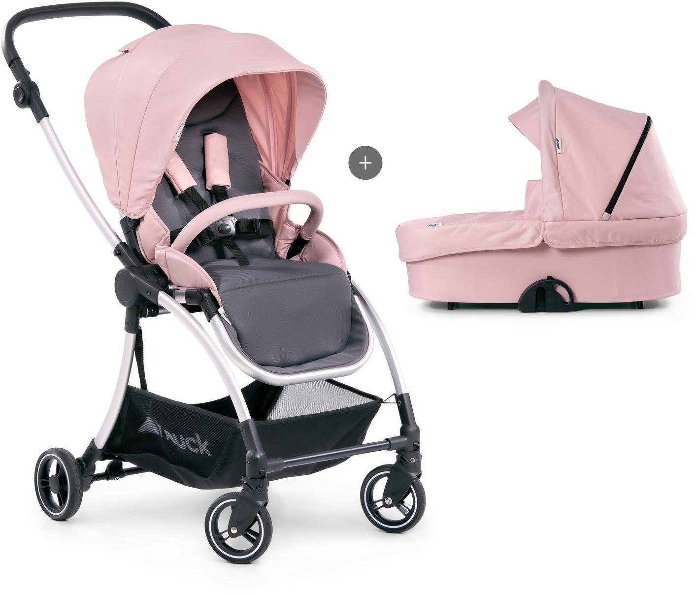 Hauck Kombi-Kinderwagen »Eagle 4S Duoset, pink/grey«, mit Babywanne,  Fußsack & Moskitonetz online kaufen | OTTO
