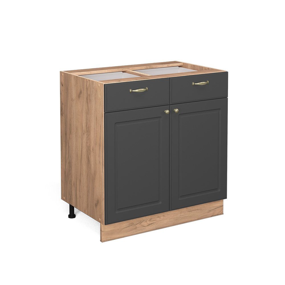 Vicco Unterschrank Fame-Line, Anthrazit-Gold/Goldkraft Eiche, 80 günstig online kaufen