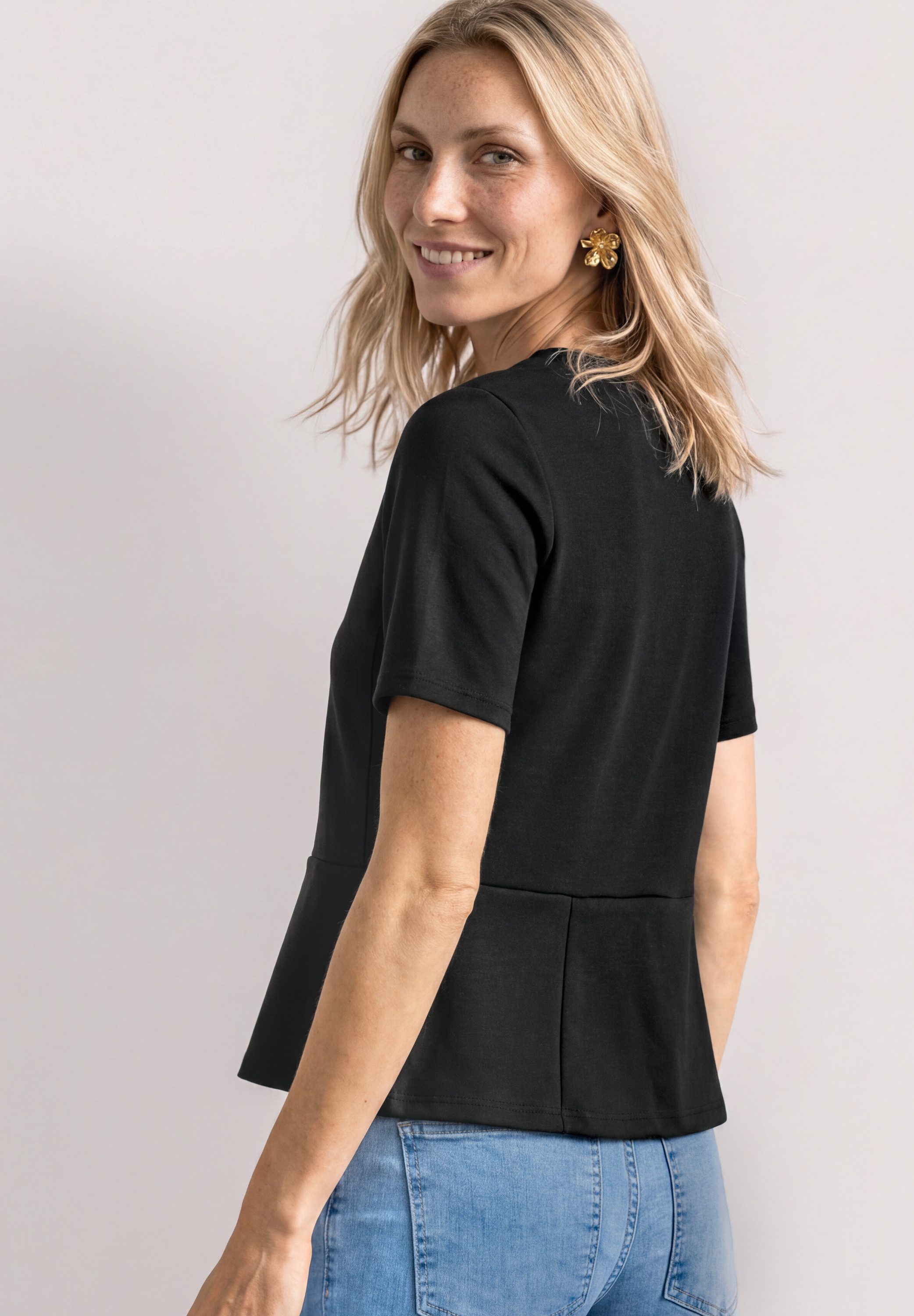 STREET ONE T-Shirt mit Rundhalsausschnitt