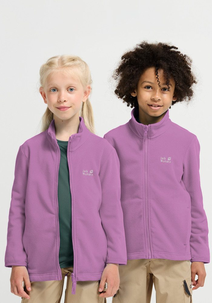 Jack Wolfskin Fleecejacke TAUNUS 100 FZ K winddicht, wasserabweisend, mit Kinnschutz