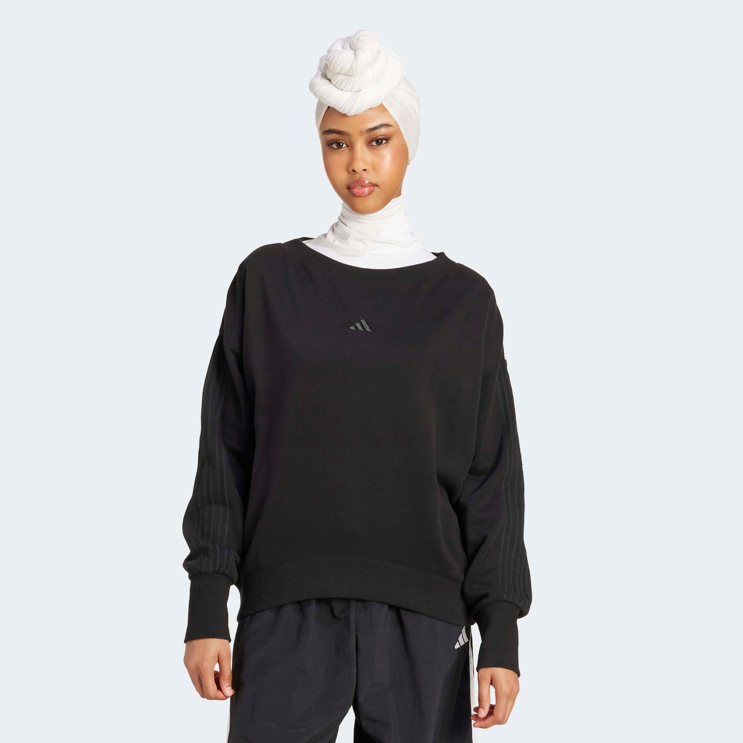 adidas Sportswear Sweatshirt W CO FT SWT sportlicher Stil, Bootsausschnitt, günstig online kaufen