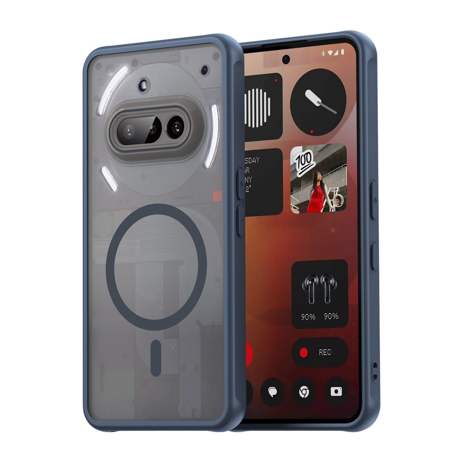 betterfon Handyhülle für Nothing Phone Back Cover stoßfest & matt, Magnetisches Laden, mattes Design, kratzfest & stoßfest verarbeitet