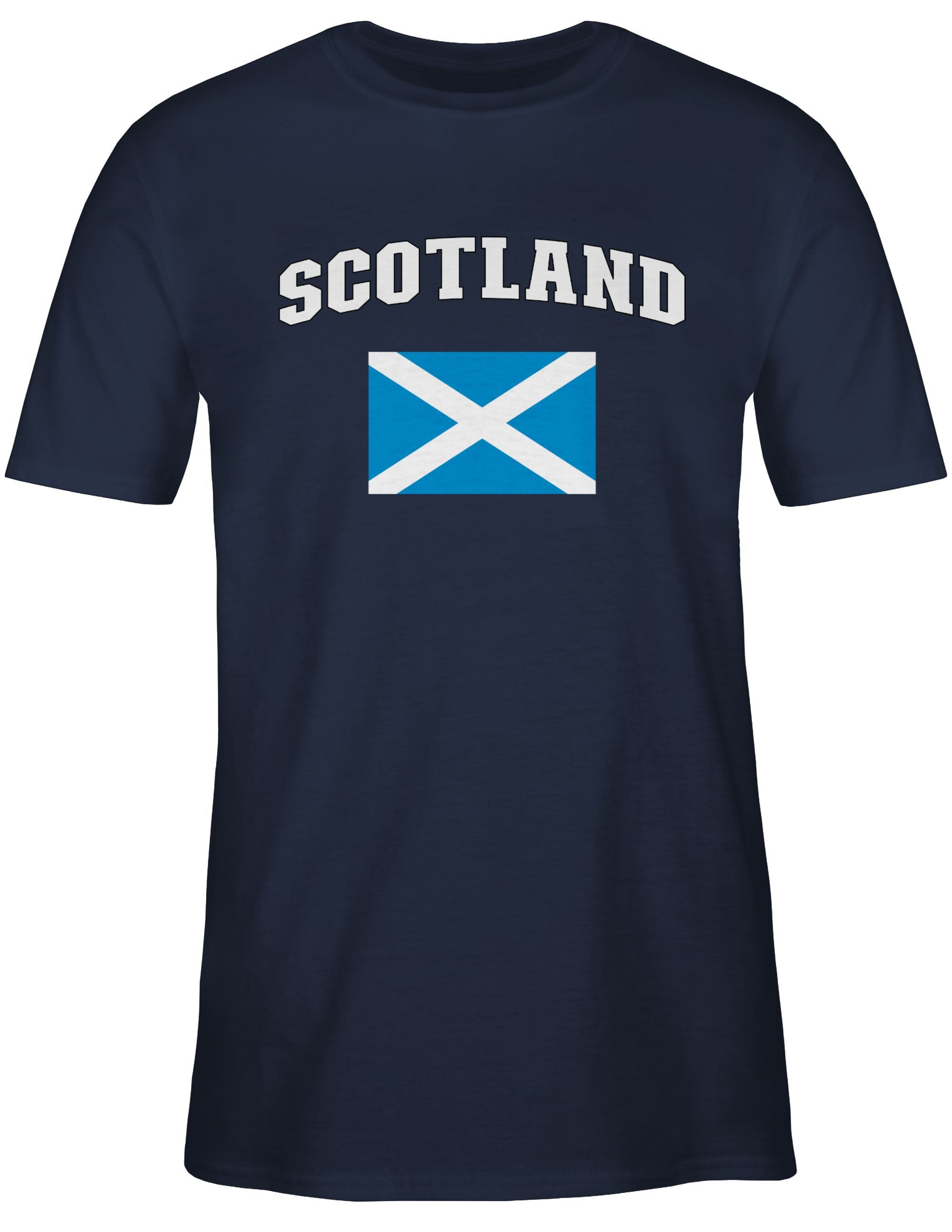 T-Shirt Schottland Schriftzug mit Flagge, Scots, Schottische Nation, Schotl