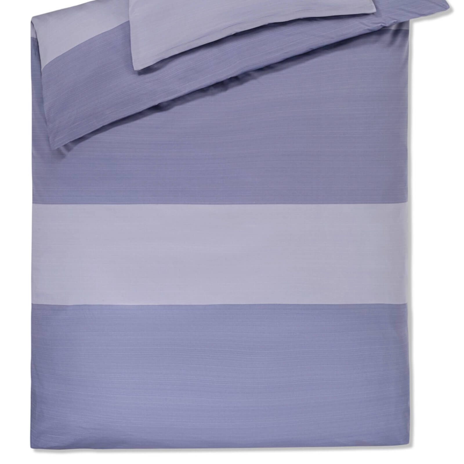 JOOP! Bettwäsche Split 4118 02 Ocean, Mako-Satin, 2 teilig, Gestreift, Logo