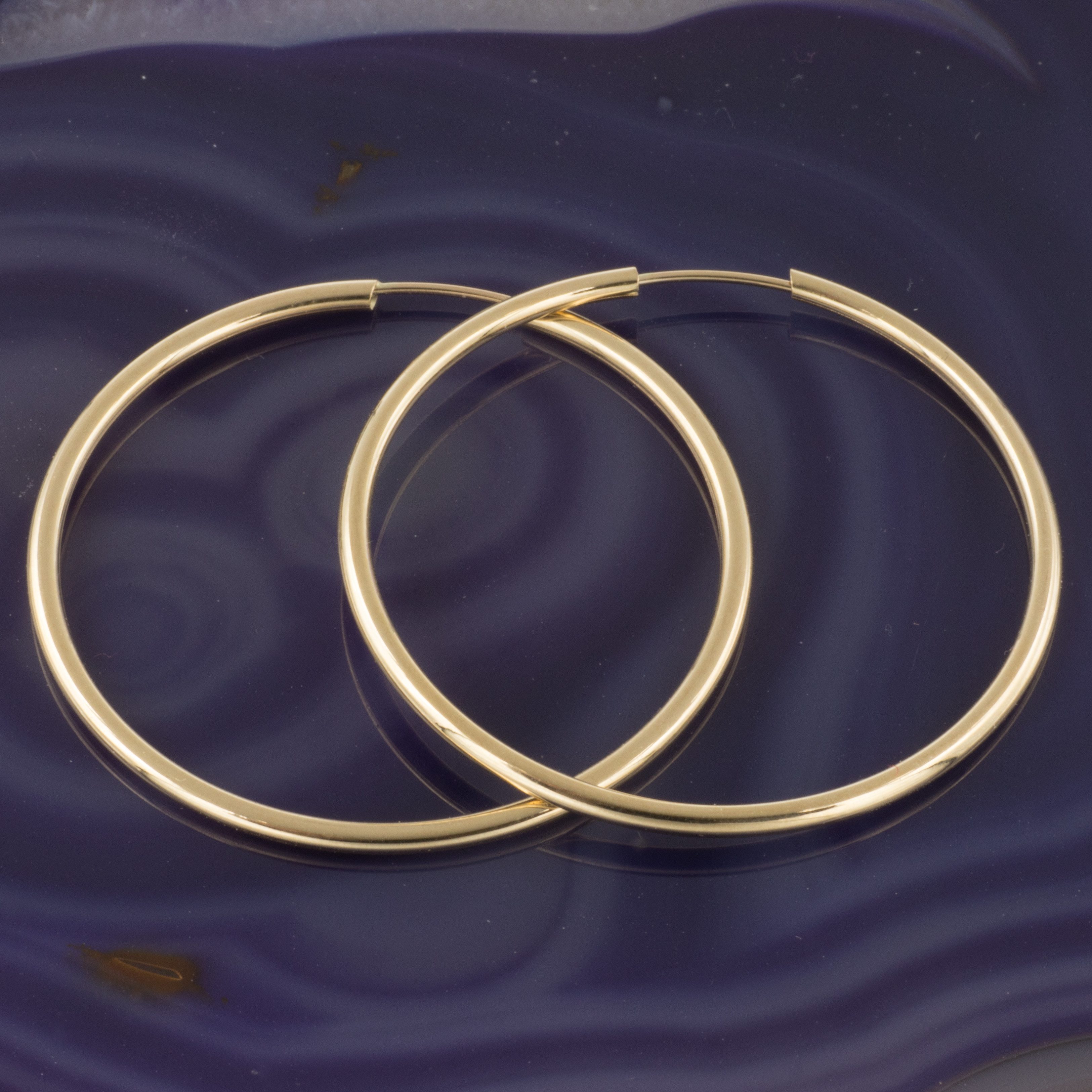 Bella Carina Paar Creolen Creolen Ohrringe aus 585 Gold 14 Karat 3,5 cm Dur günstig online kaufen