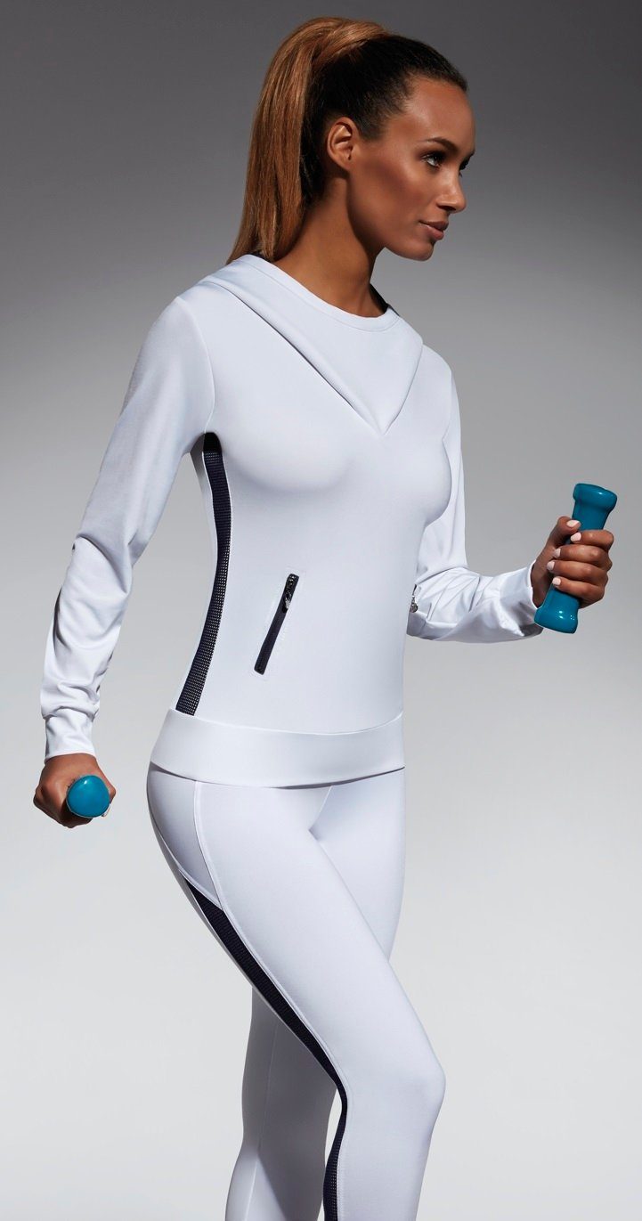 Bas Bleu Trainingspullover sportlicher Damen-Hoodie, Langarm Running Sweater Kapuzenpullover