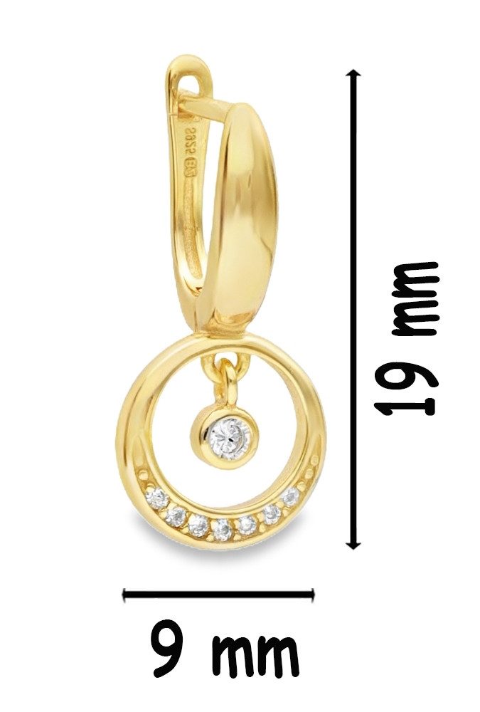 Limana Paar Creolen kleine runde Ohrringe 925 Silber gold vergoldet für Frauen Damen (inkl. Schmuckbox), Geschenk Ostern Muttertag Weihnachten Geburtstag Schmuck für jeden Tag