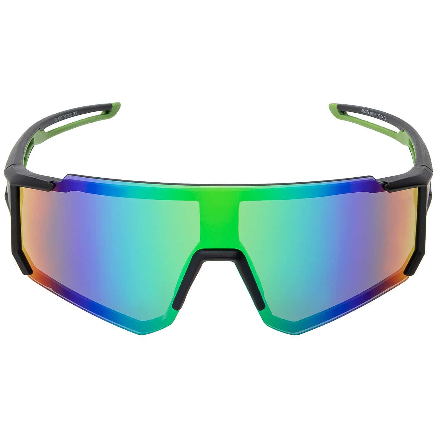 BEZLIT Eyewear Pilotenbrille Unisex Sonnenbrille Sportlich verspiegelt (1-St) mit schwarzen Linsen, Rot/Gelb, Blau und Blau Lila – Bild 2 von 5