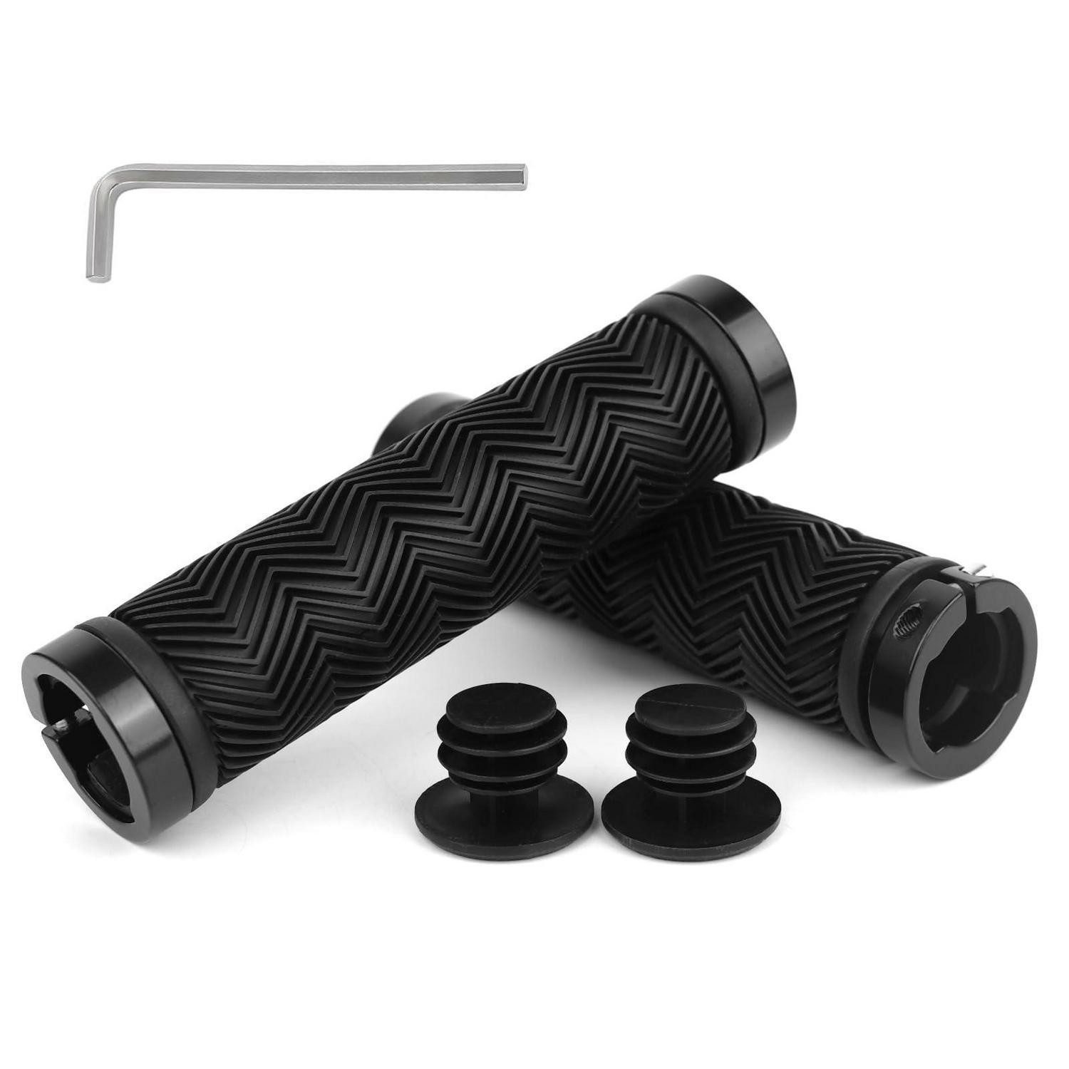 LuxusKollektion Fahrradlenkergriff Fahrradgriffe Gummigriffe 22mm MTB BMX Ebike Stil 1 (2-St)