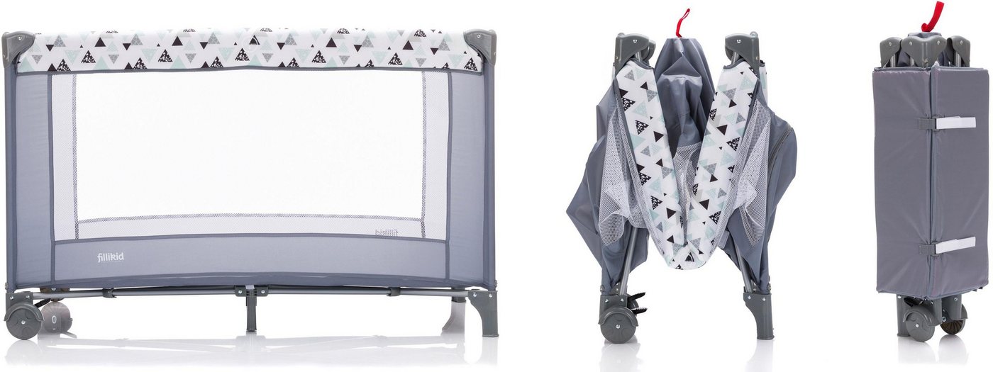 Fillikid Baby-Reisebett »Standard grau/ Triangel«, inkl. Transporttasche-kaufen