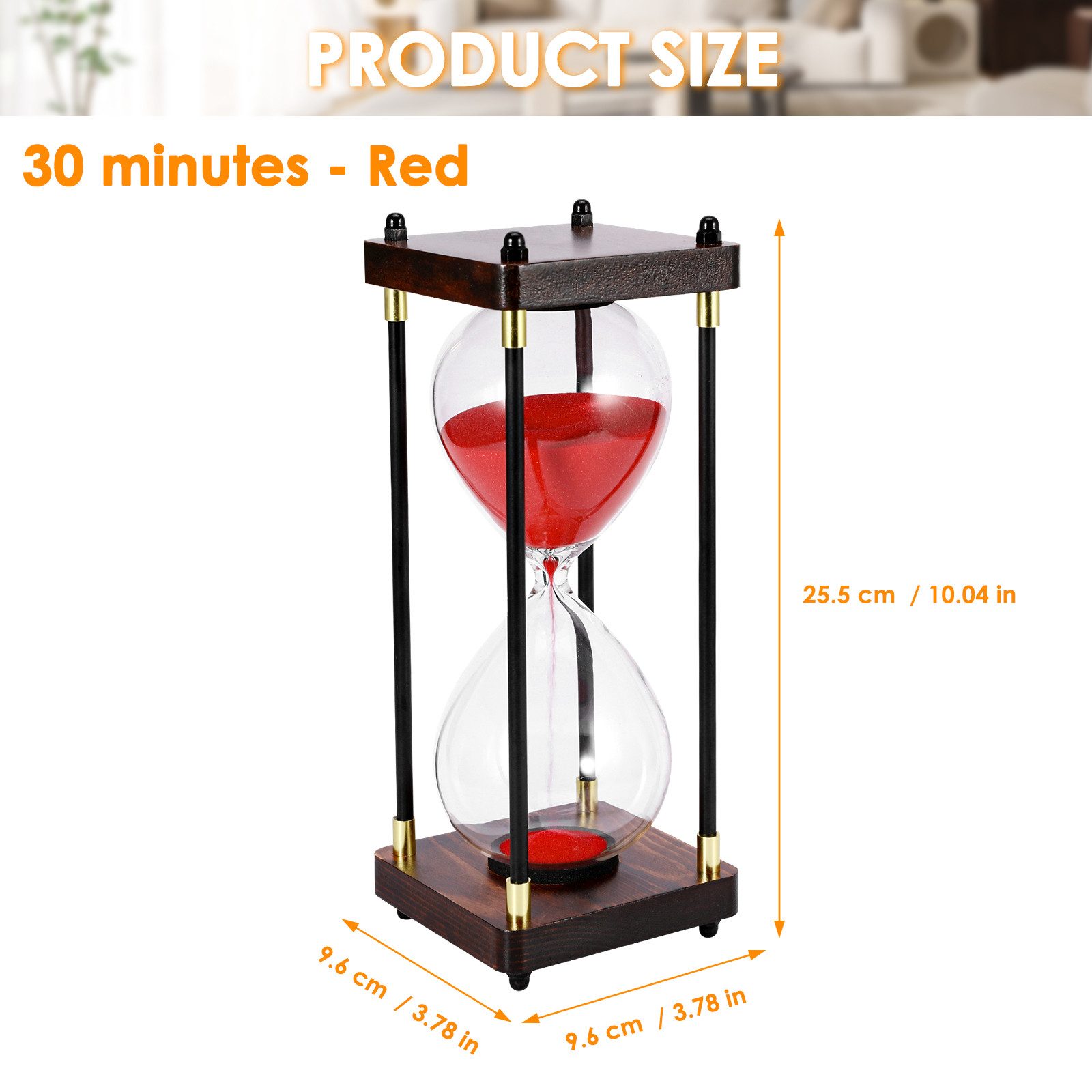 BlingBin Sanduhr 30 Minuten Holz, Sanduhr Deko, Sanduhrgeschenk Sanduhren Groß Für Haus, Schreibtisch, Büro, Hochzeitsdekoration