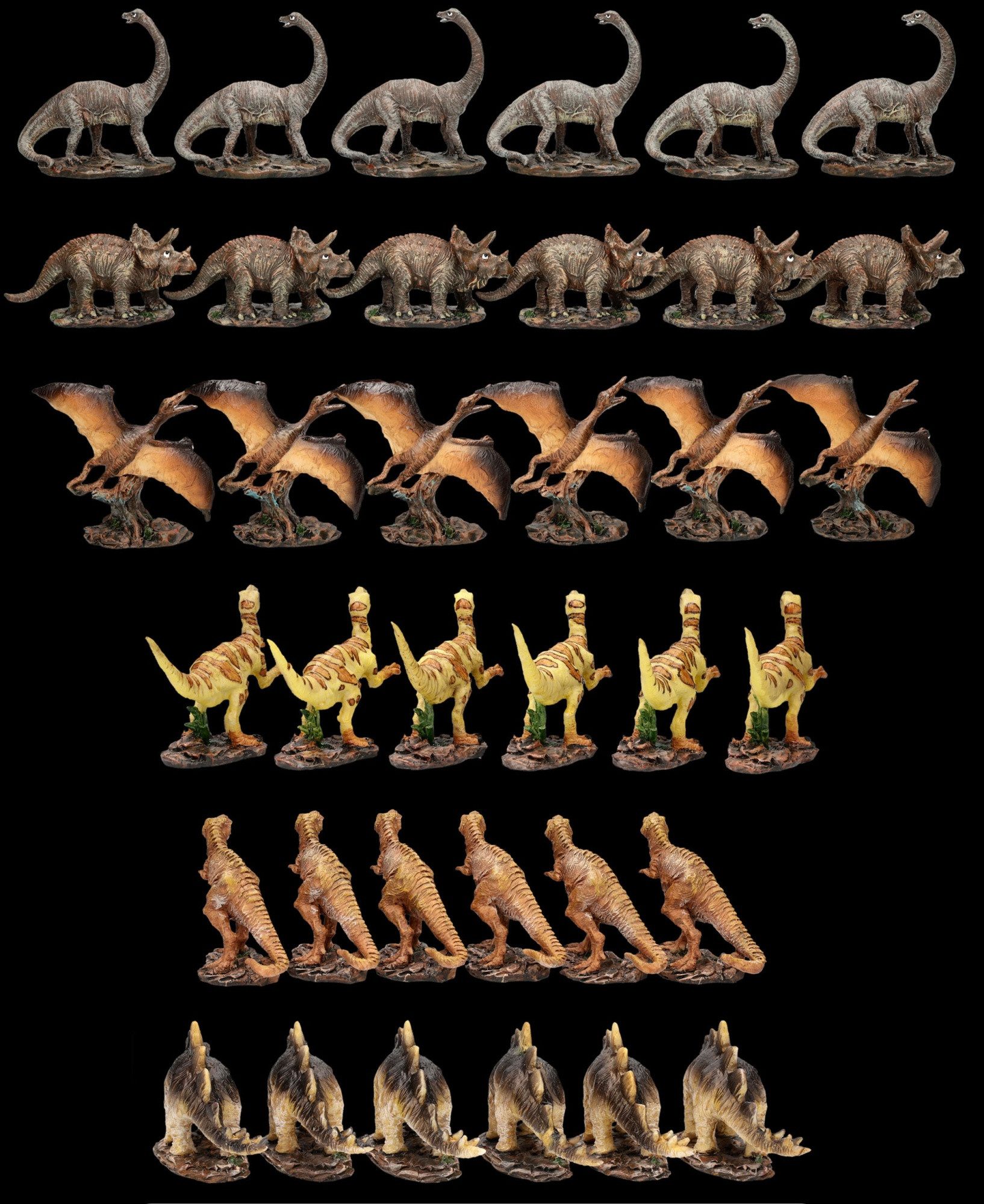 Figuren Shop GmbH Dekofigur Dinosaurier Figuren Set – 36 Mini Dino Figuren Sammler Deko 7,5 cm