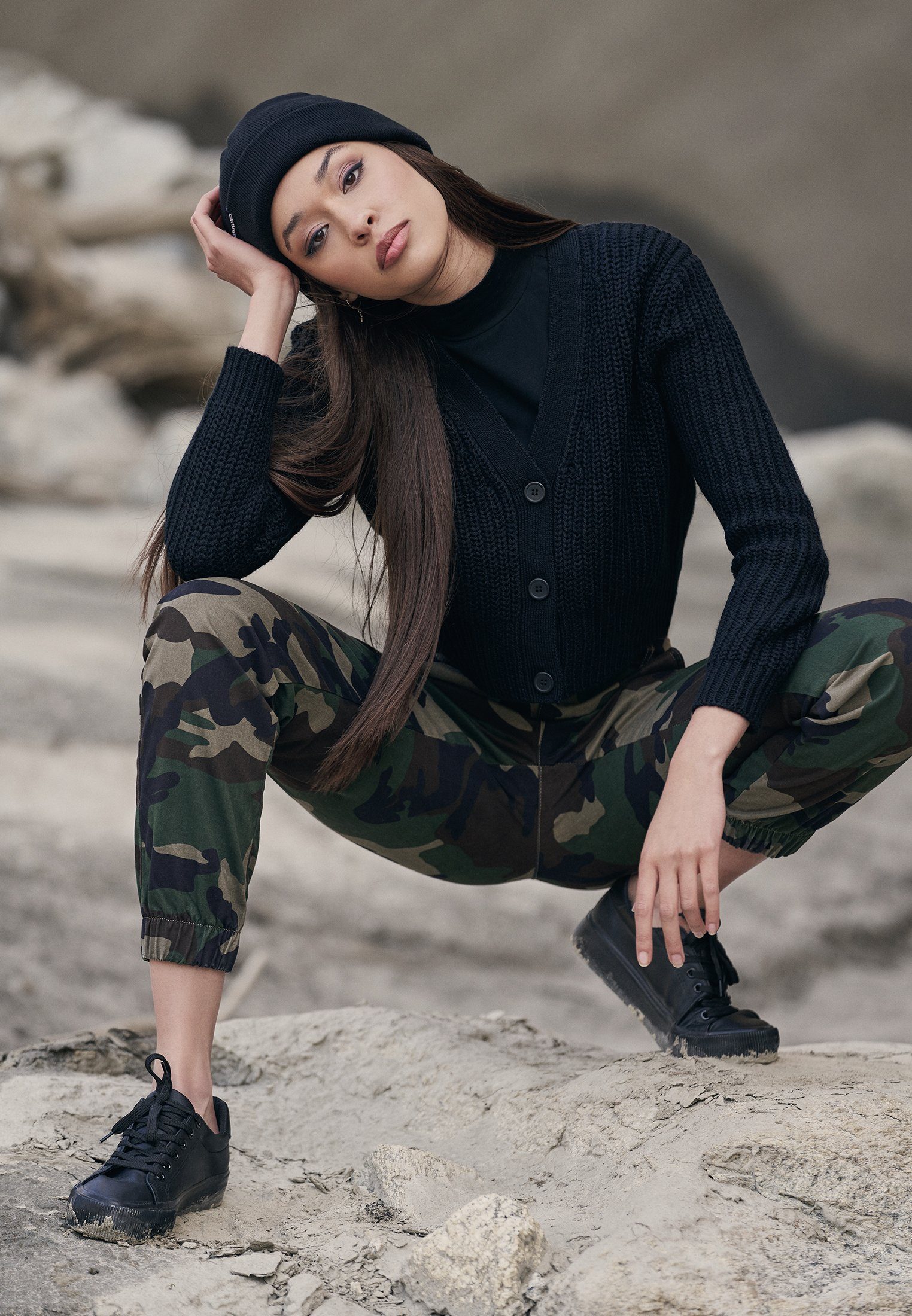 URBAN CLASSICS Cargohose TB3047 High-Waist