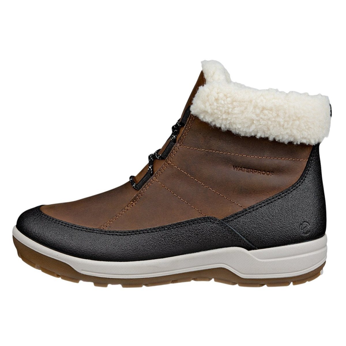 Ecco Stiefelette Trace Lite (Nubukleder, wasserdicht) braun/schwarz Damen Wanderschuh