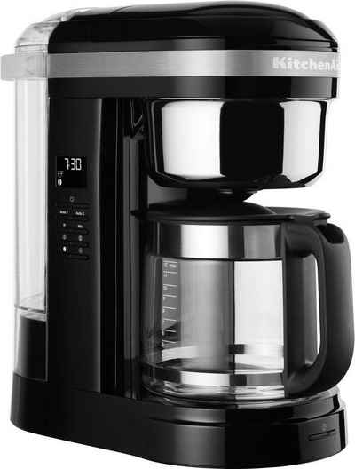 KitchenAid Filterkaffeemaschine 5KCM1209EOB ONYX BLACK, 1,7l Kaffeekanne, goldfarbener Permanentfilter, Drip-Kaffeemaschine mit spiralförmigem Wasserauslass