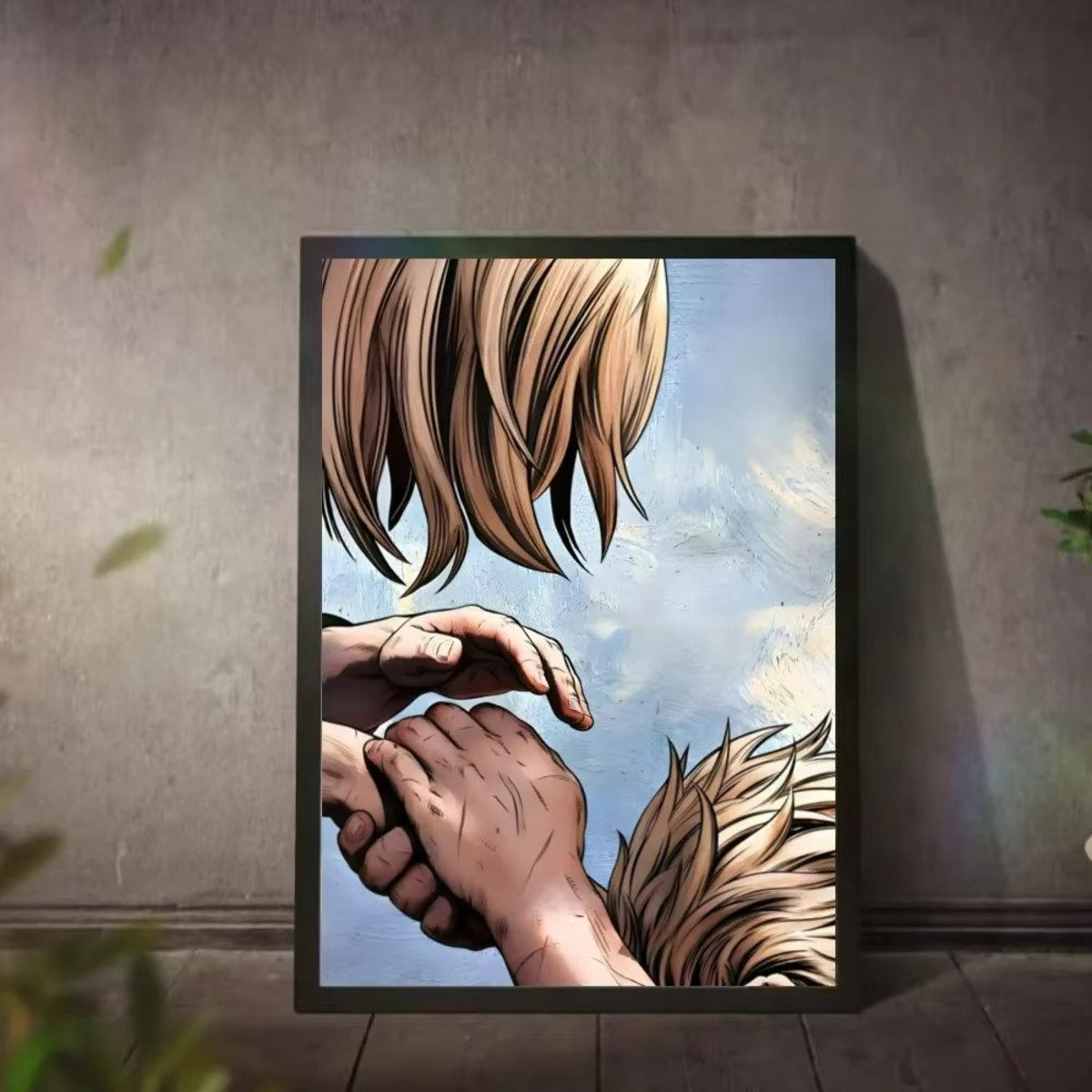 TPFLiving Kunstdruck (OHNE RAHMEN) Poster - Leinwand - Wandbild, Moderne Comic-Vinland-Saga-Anime-Thorfin-Retro-Leinwand (Leinwandbild XXL), Farben: Schwarz, Weiß, Rot, Gelb, Grün, Blau -Größe: 30x40cm