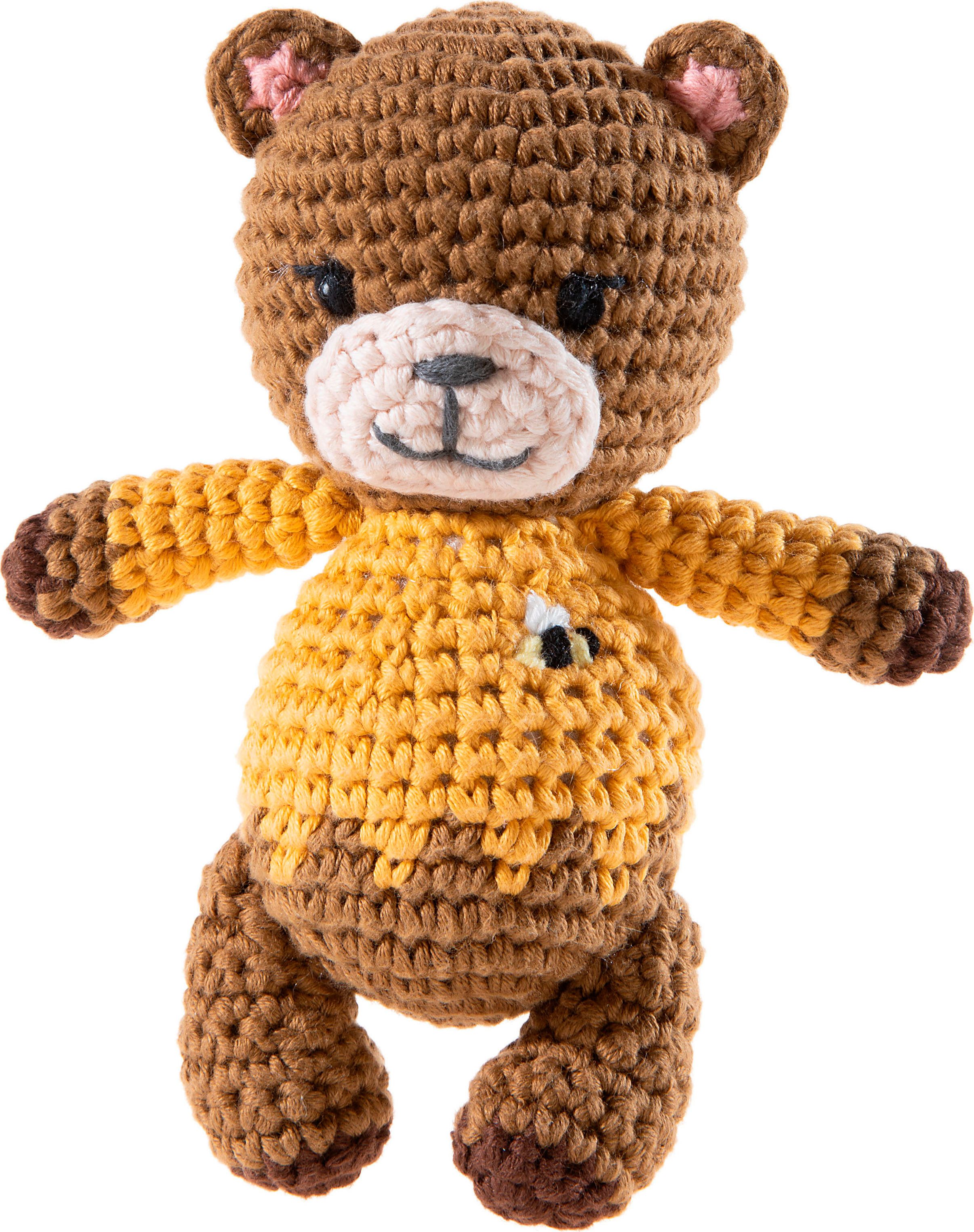 Heunec® Kuscheltier Crochi, Häkel-Freund Bär