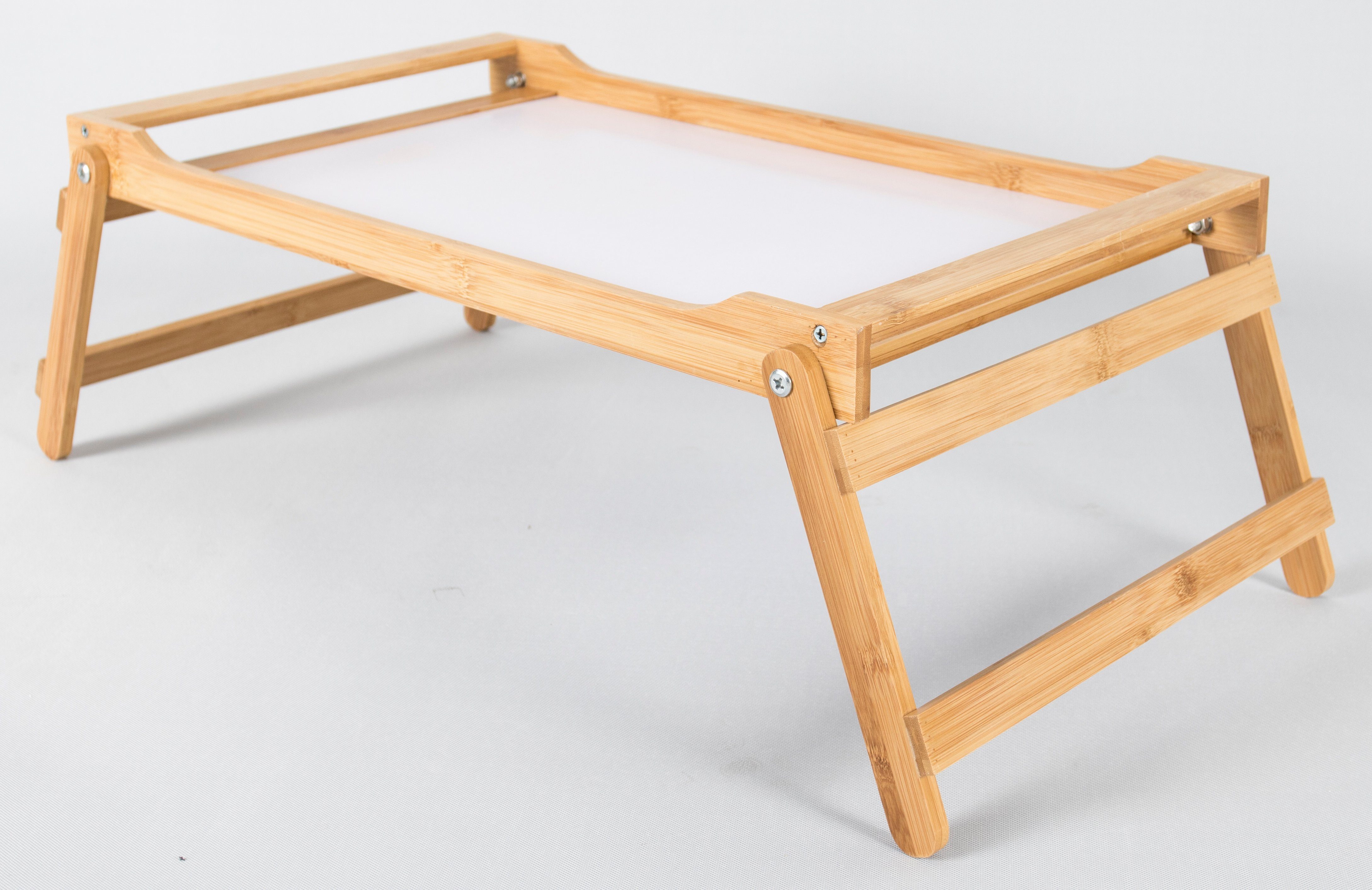 elbmöbel Tabletttisch Betttablett Bambus x45 cm 31 Tablett Ablagefläche (ausklappbar), Frühstückstablett Serviertablett Klappbar