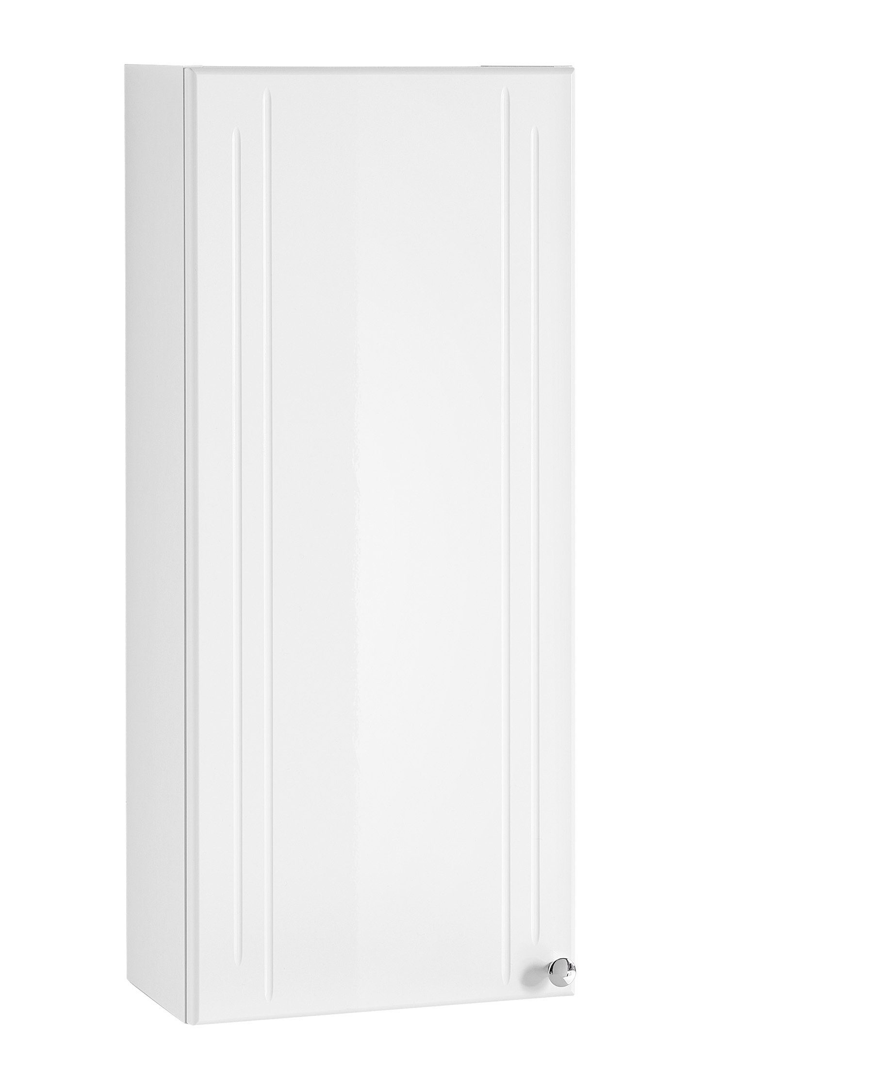 PELIPAL Wandhängeschrank in Weiß hochglanz mit einer Tür und 2 Einlegeböden, BxHxT: 32,5x75x20 cm