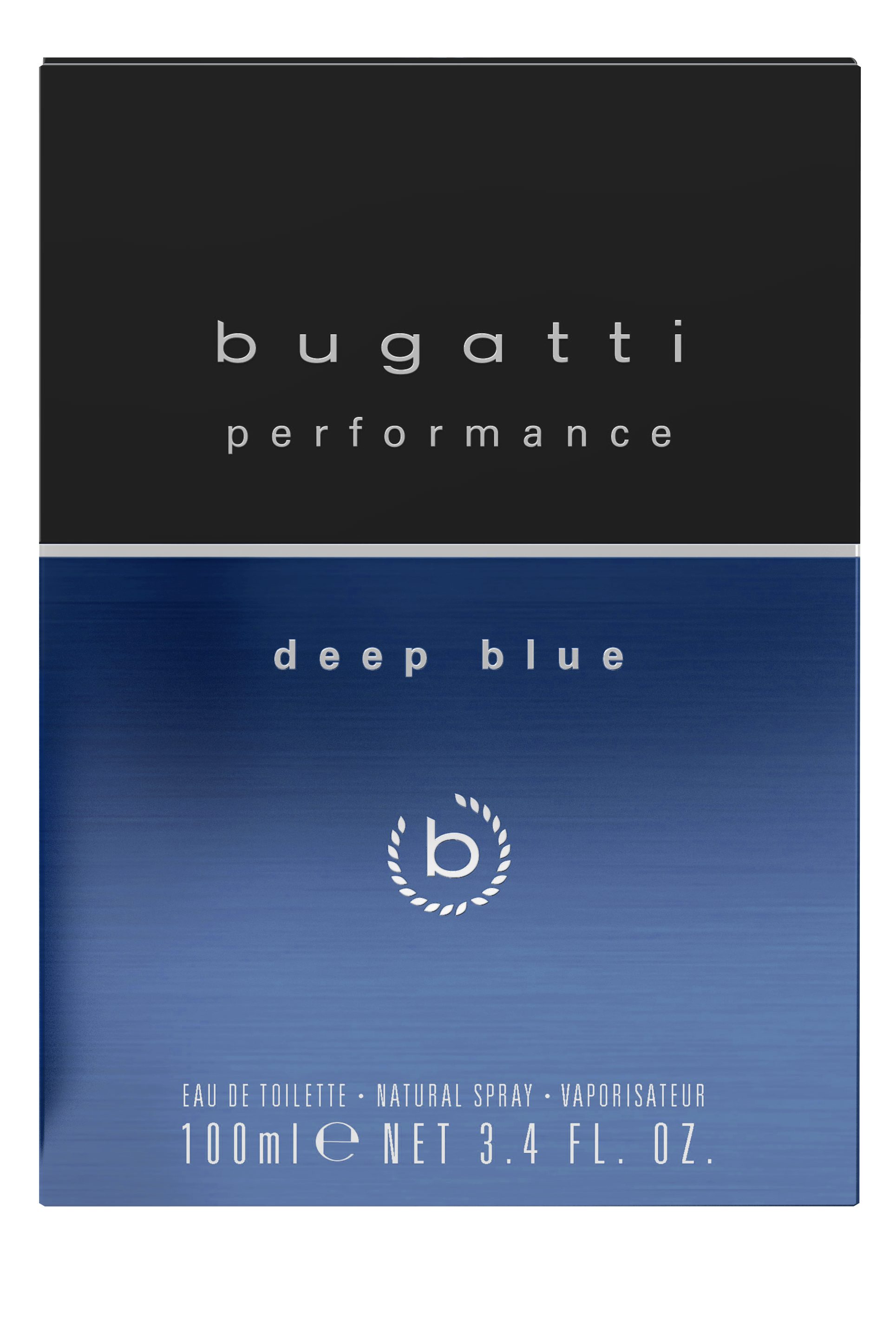 bugatti Eau de Toilette PERFORMANCE DEEP BLUE EDT 100ml, Frischer Herrenduft mit fruchtiger Note und holziger Basisnote.